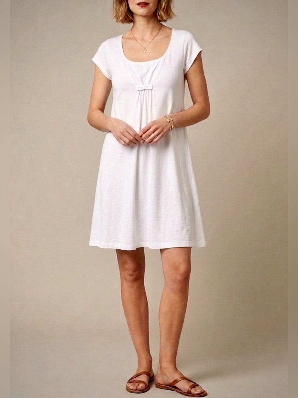 Laurence Tavernier White 100% Cotton Jersey Nightgown Chemise France S - Picture 7 of 9